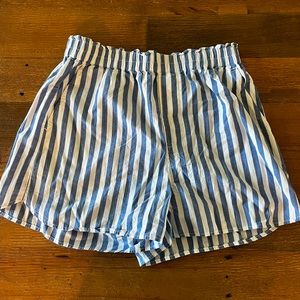Madewell Pull-On Striped Shorts - Blue